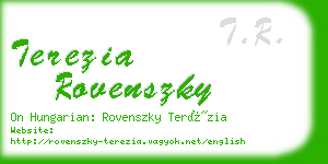 terezia rovenszky business card